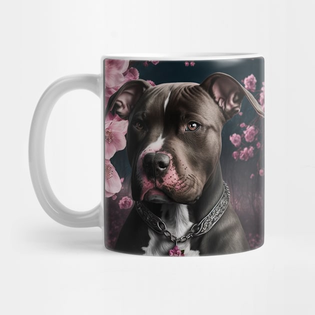 Pit Bull And Cherry Tree by Enchanted Reverie